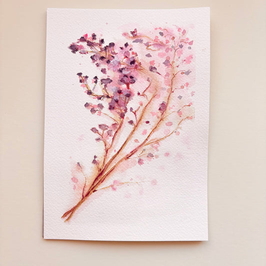 Wildflower Original Watercolour Painting (A5) | A Gentle Unfolding