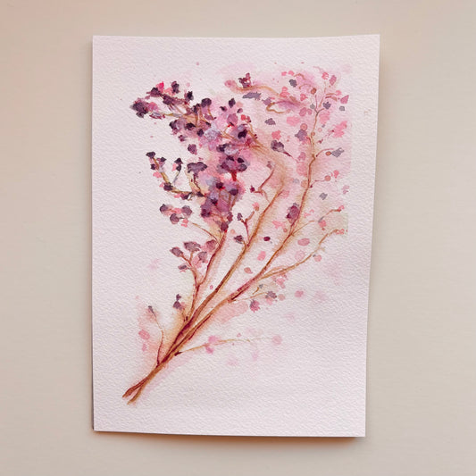 Wildflower Original Watercolour Painting (A5) | A Gentle Unfolding